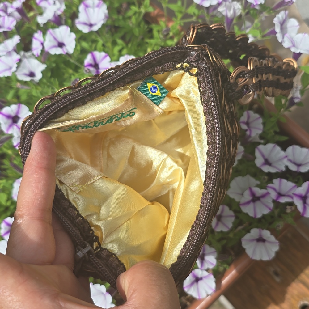 Novica By Naide Ambrosio Brown and Bronze Woven Clutch with Bohemian Flair - Picture 8 of 8